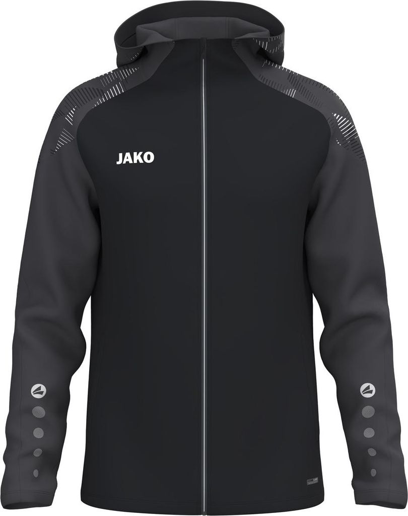 Jako Kapuzenjacke Sonic - schwarz/anthrazit, Größe:S