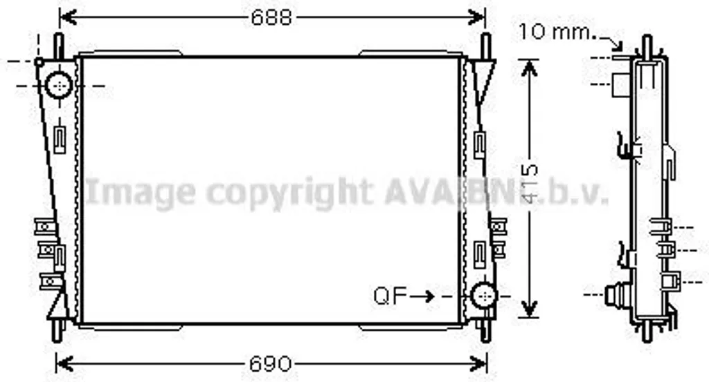Remplacer votre Radiateur Moteur Jaguar X-Type X400 Prasco JRA2037