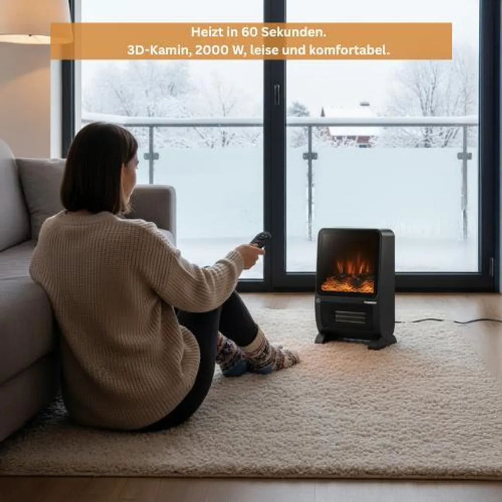 Radiateur soufflant céramique LCD avec thermostat réglable et mode 3D