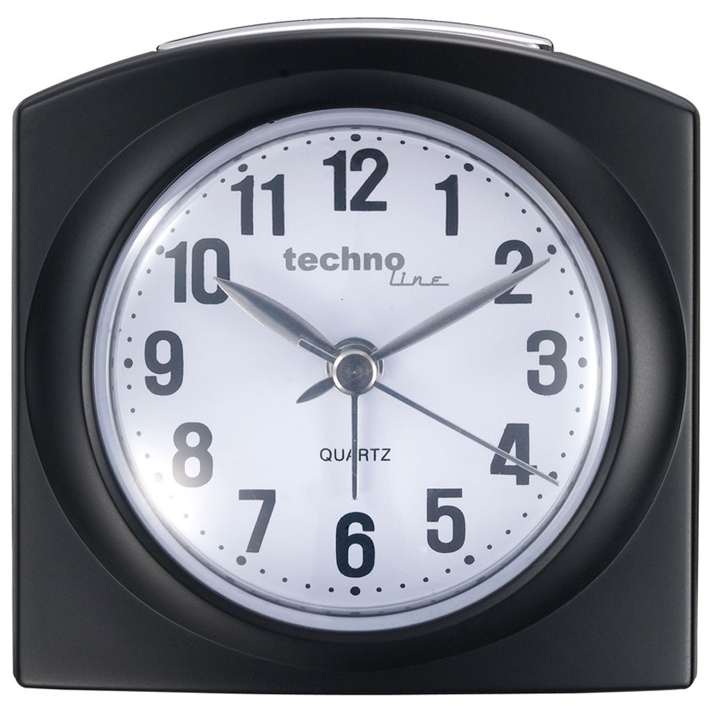 Technoline GENEVA-L, Quarzwecker, Rechteck, Schwarz, 12 h, Unisex, Analog