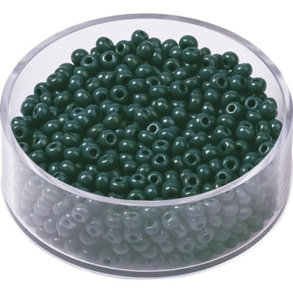 KNORR PRANDELL 213104460 Böhmische Rocailles Ø 25 mm Glas tannengrün