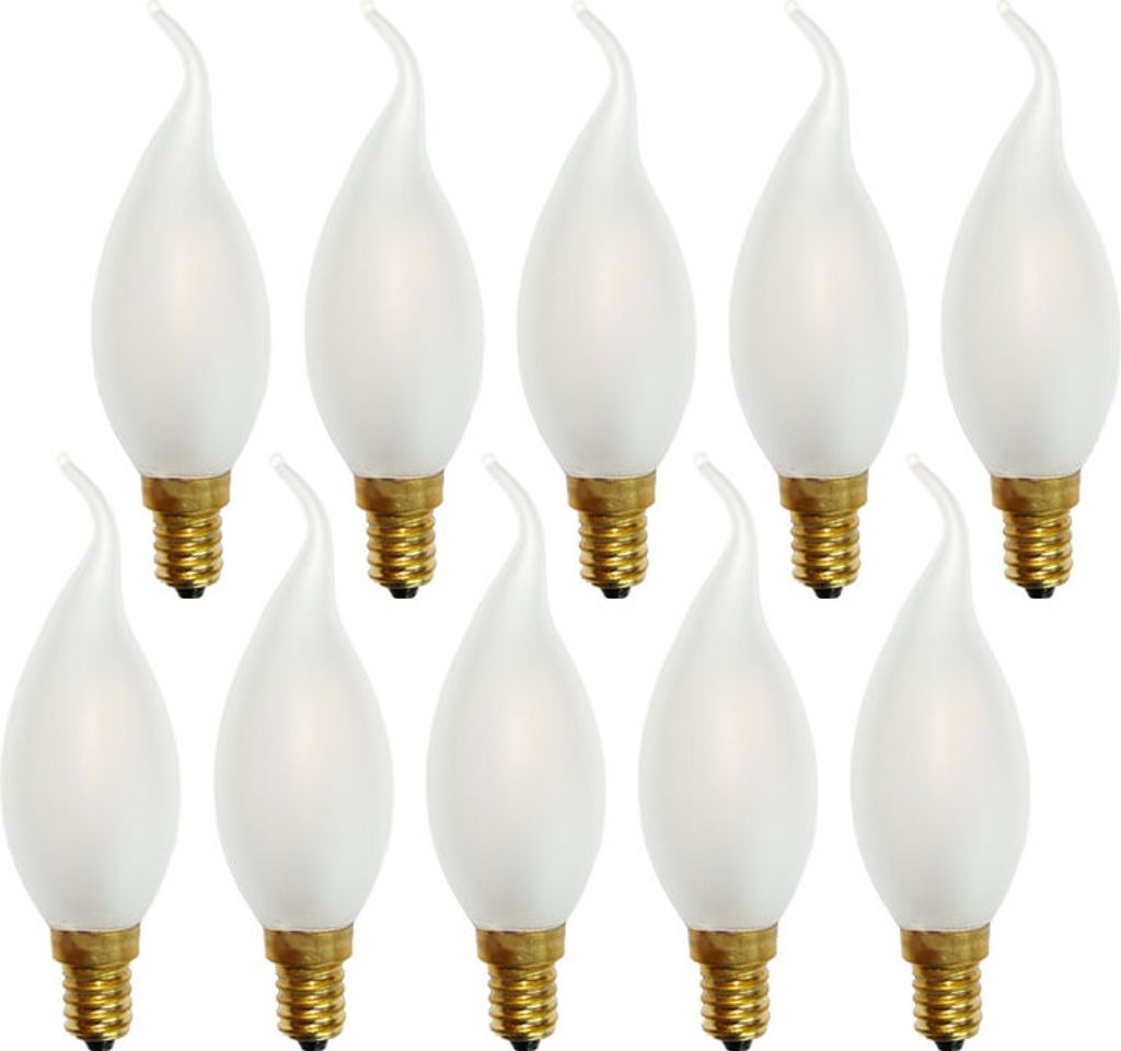 10 x LED Filament Leuchtmittel Windstoß Kerze 1W = 15W E14 Produktbild 