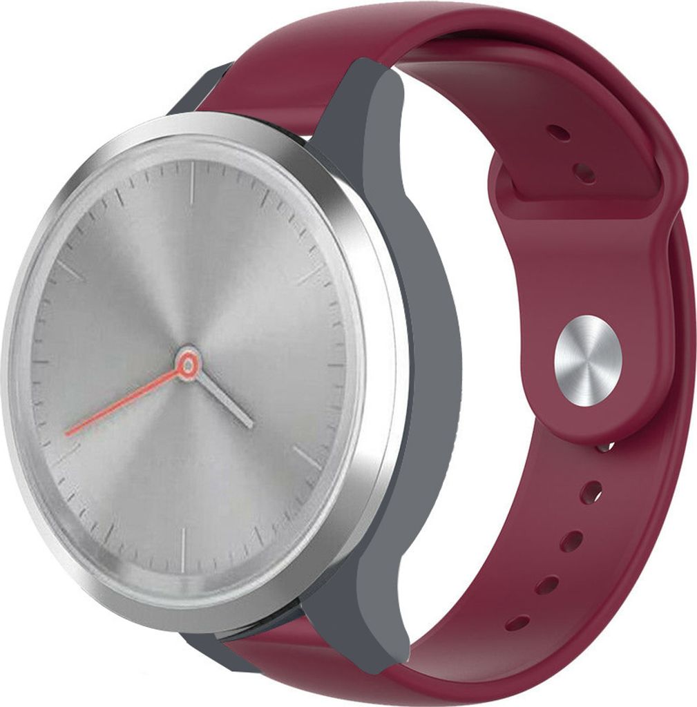 Strap-it Garmin Vivomove 3s - 39mm Sportarmband - Burgund