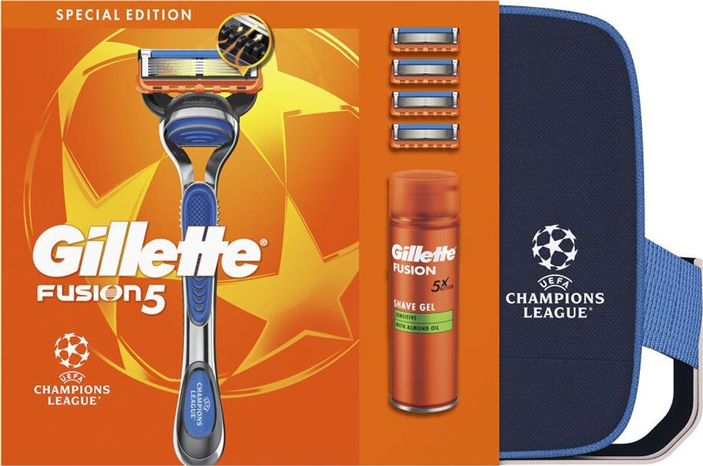 Gillette Fusion5 Unisex Weihnachts-Geschenkset 5-teilig mit Produktbild 