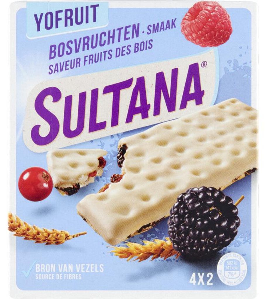 Sultana Yofruit Bosvruchten Yogurt 143g – Snack cremoso con Immagine del prodotto 