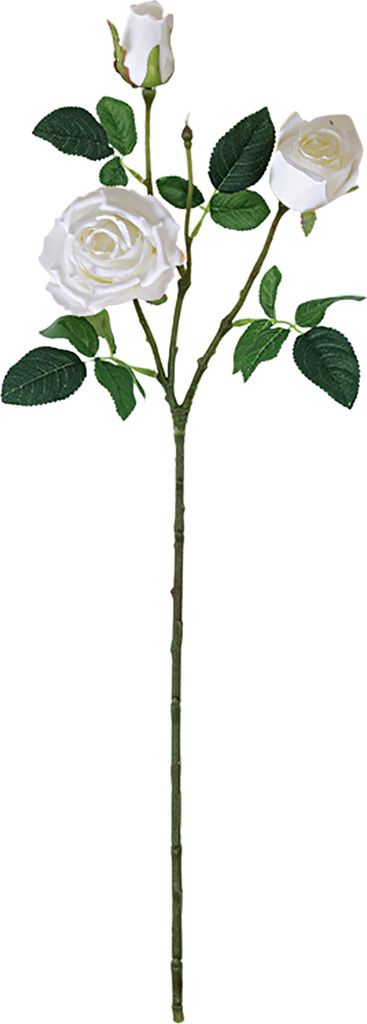 1 Zweig künstliche Blume realistisch aussehen ohne Wasser braucht Kunst Seidendelikat 3 Köpfe Simulation gefälschte Rosenblumendekor Balkon Deko...