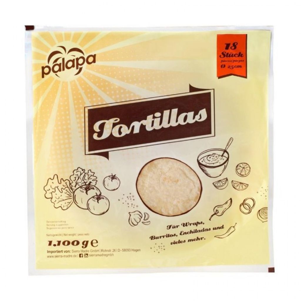 Palapa Weizentortillas 25 cm 18 Stück (1,1 kg) Produktbild 