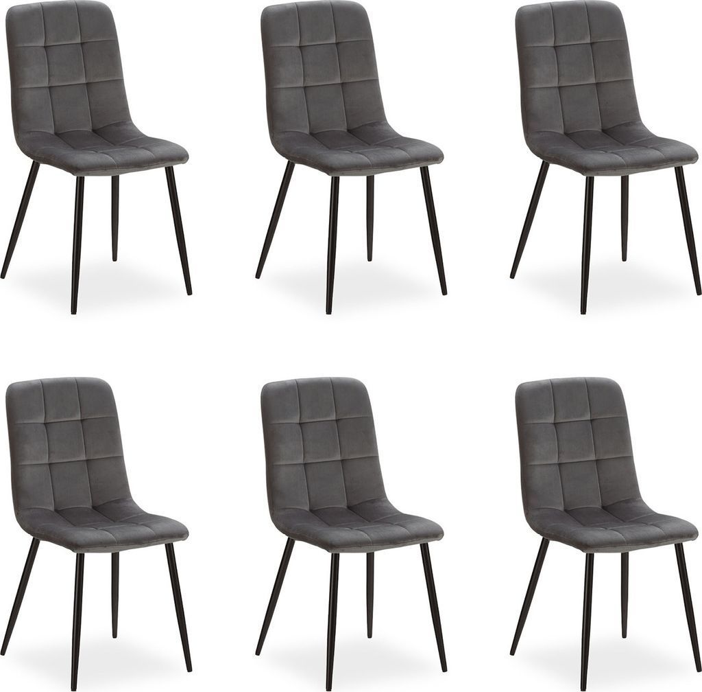 Homestyle4u 2329, čalouněné židle sametová sada 6 židlí do Obrázek produktu 