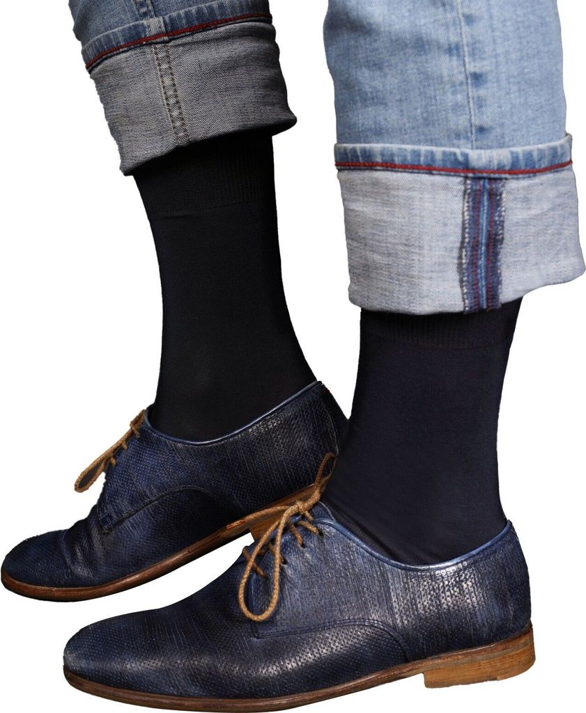Elegante glatte marineblaue Herrensocken 39-42 YOCLUB