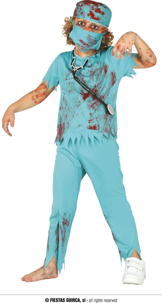 Zombie Arzt Halloween Kostüm Mit Maske Blutig Grusel Ärzte Thema Für Kinder Spuk Party Gruselige Verkleidung Chirurg Herr Doktor Arzt Zombie Org...