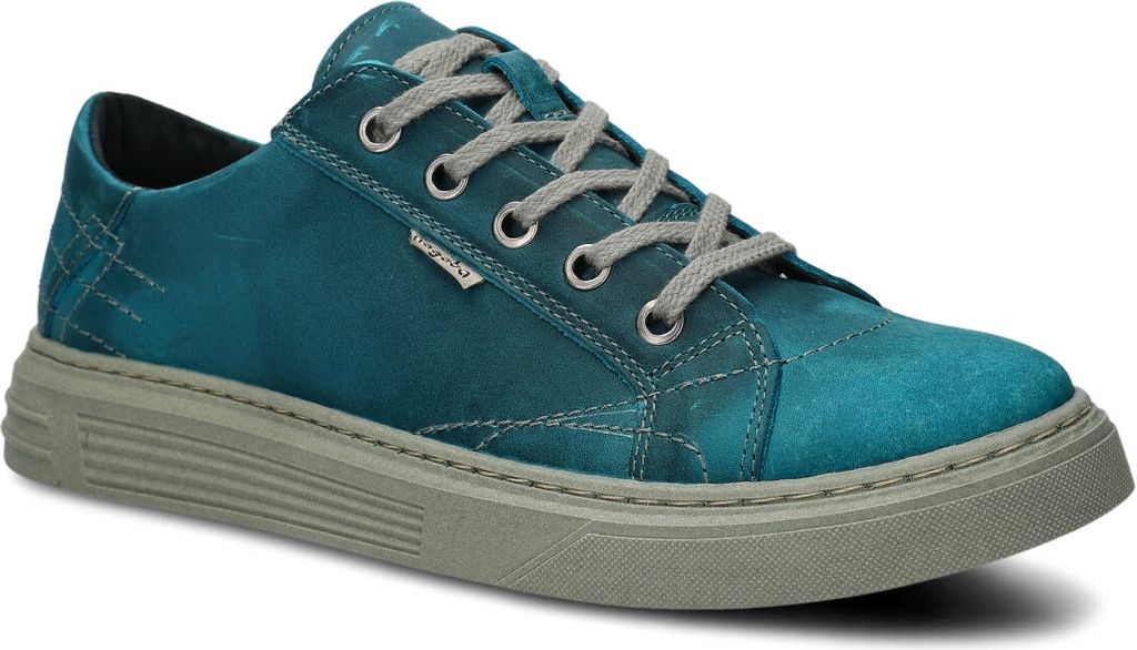 NAGABA Sneaker Herren Halbschuhe Echtleder für Herbst Frühling Türkis, 42