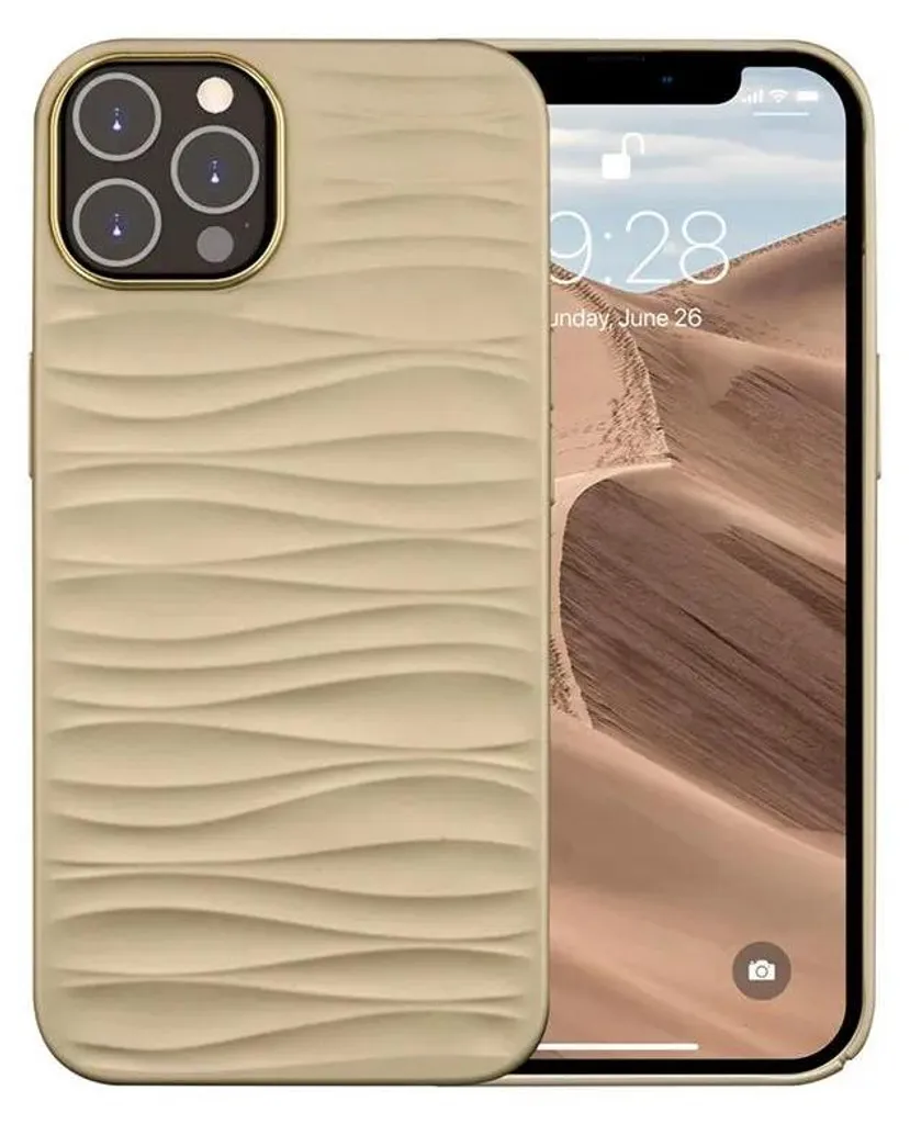 Coque iPhone 14 Pro Max dbramante1928 Dune en cuir durable coloris Sable