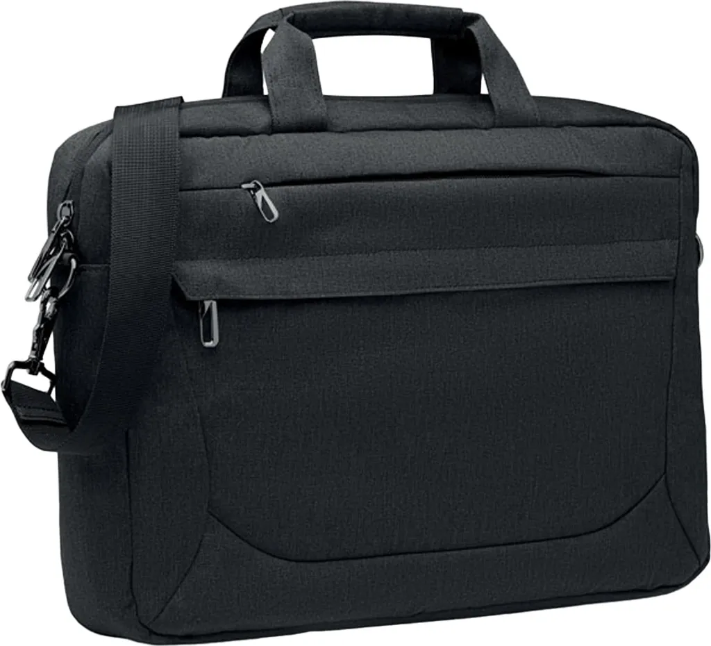 Sacoche Ordinateur Portable Écoresponsable en Tissu Recyclé Noir