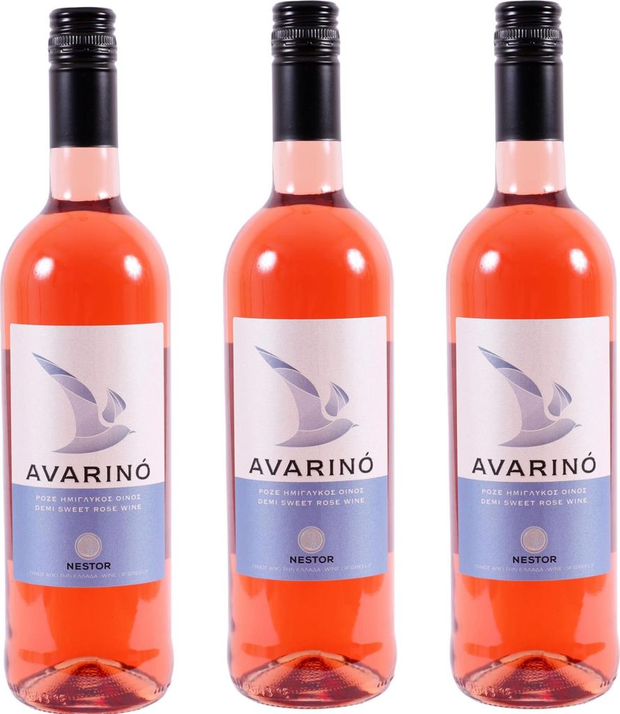 Imiglykos Avarino rosé 3x 0,75l | Griechischer Lieblicher Roséwein | 11,5%Vol.