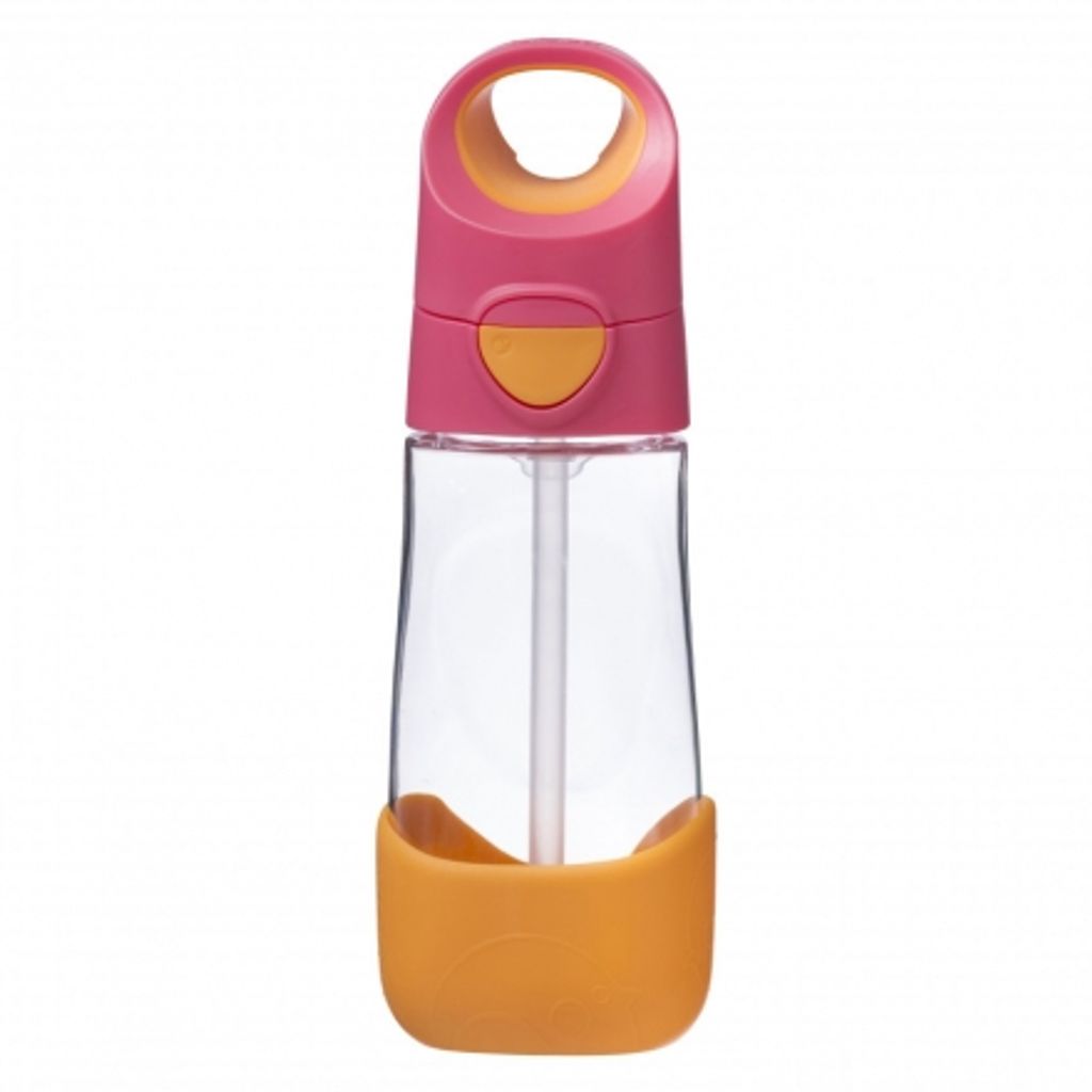 b.box Fľaša na pitie so slamkou 450 ml - ružová/oranžová Obrázok produktu 2