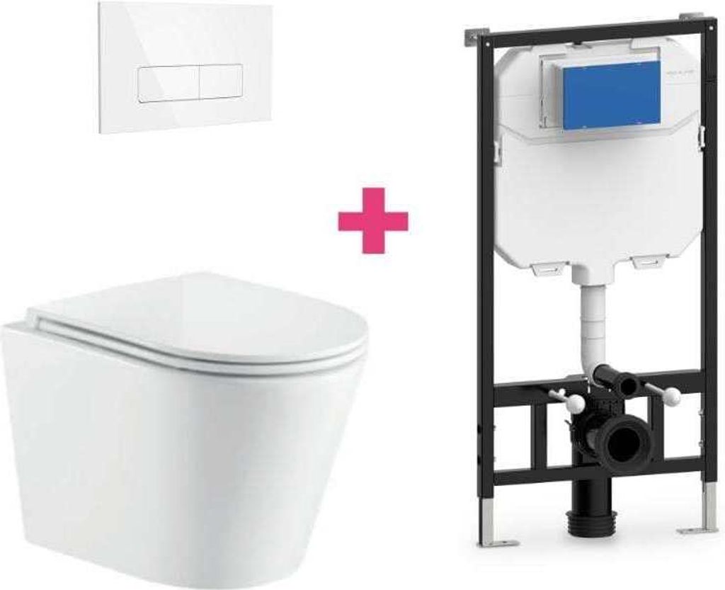 Wand-WC TURIN Komplett-Set weiß