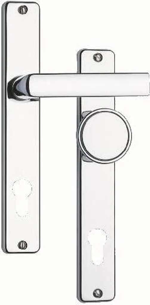 Poignée 804/90mm acier inoxydable avec insert et bouton haute résistance