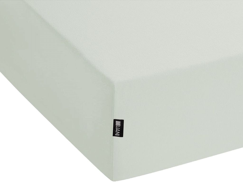 BELIANI Napínací prostěradlo světle zelené 140 x 200 cm Obrázek produktu 4