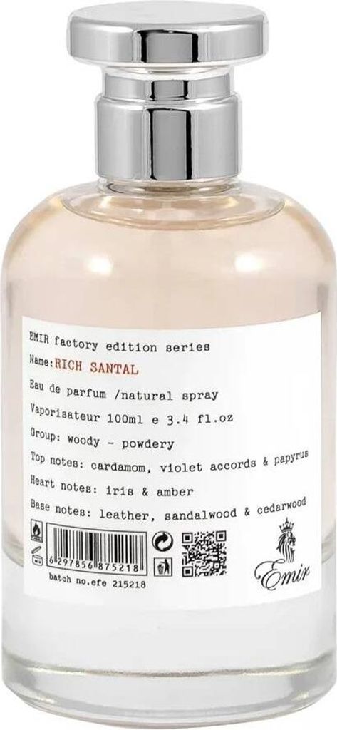 Emir Rich Santal Factory Edition woda perfumowana unisex Zdjęcie produktu 
