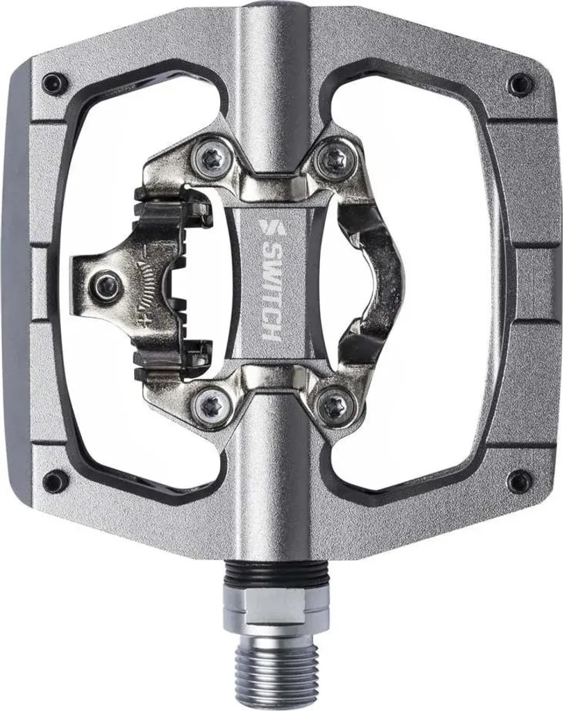 Pédales Plates VTT GIST Switch No Foot Argentées avec Large Surface