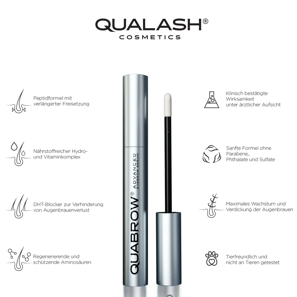 QUABROW® Sérum Sourcils Advanced 3,5ml avec Formule Brevetée QUA-X CompleX