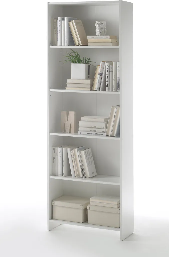 Étagère de Bureau Freida Blanche - Rangement Livres et Dossiers 175 cm