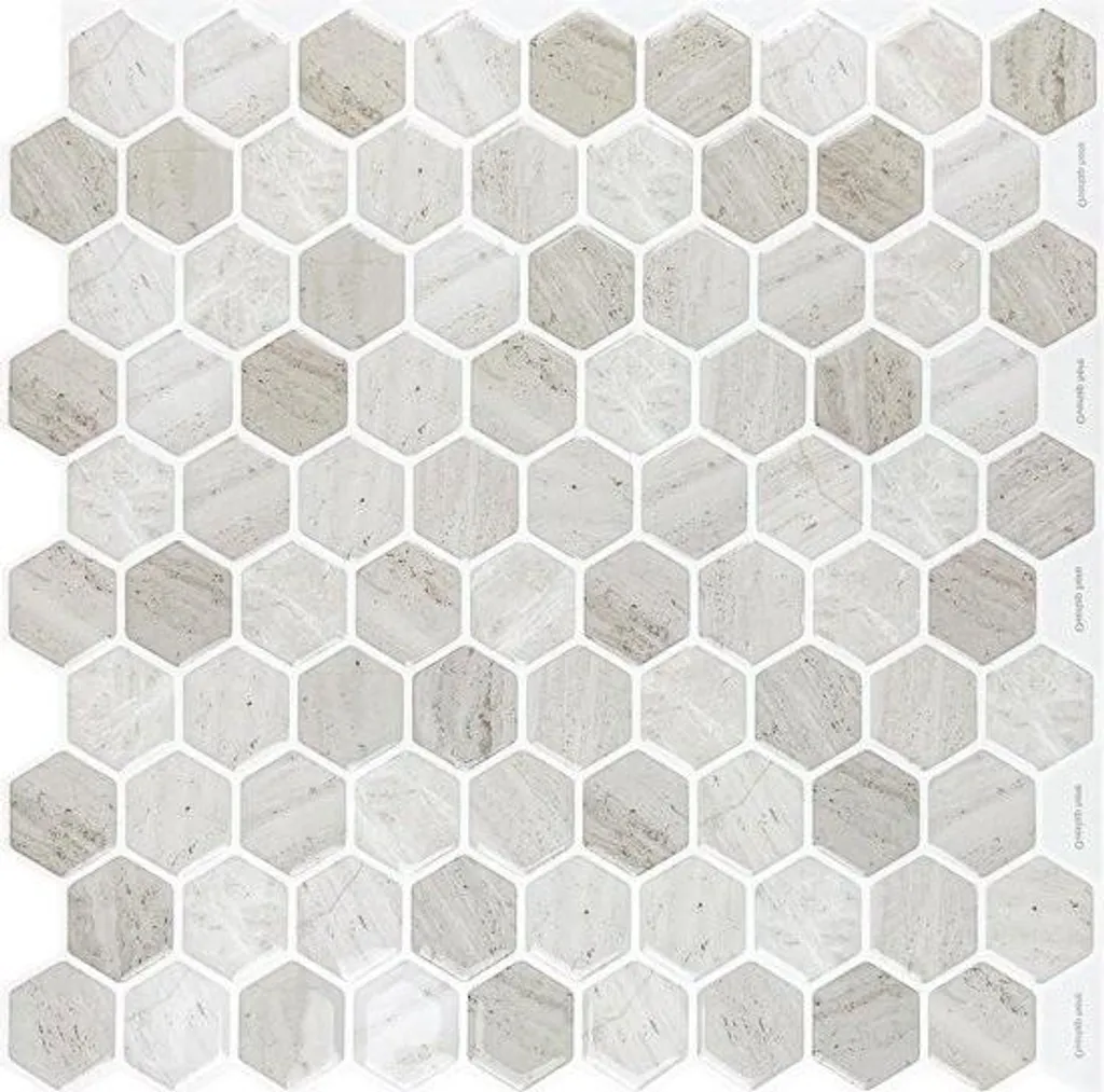 Rénovez sans travaux : 10 carreaux muraux 3D hexagonaux autocollants