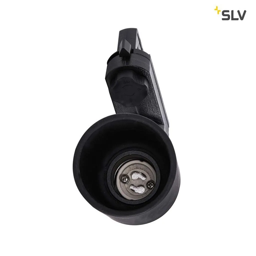 Projecteur rail 3 phases noir Puri Track Glas orientable avec adaptateur