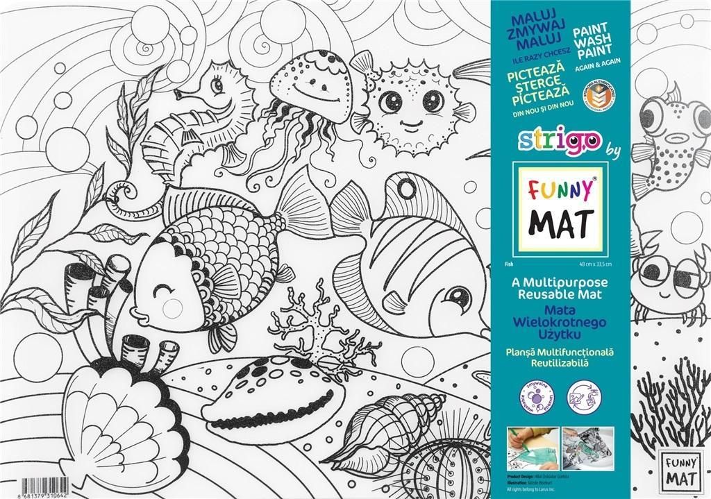 Erasable Färbung Tabelle Matte Fisch 48x33,5cm Strigo Produktbild 