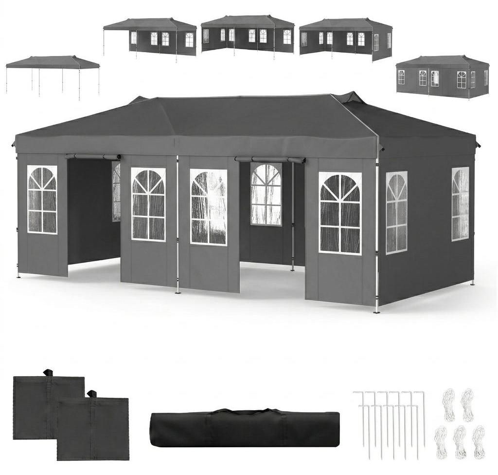 KOMFOTTEU Pavillon, 3 x 6 m Pop up Partyzelt Produktbild 