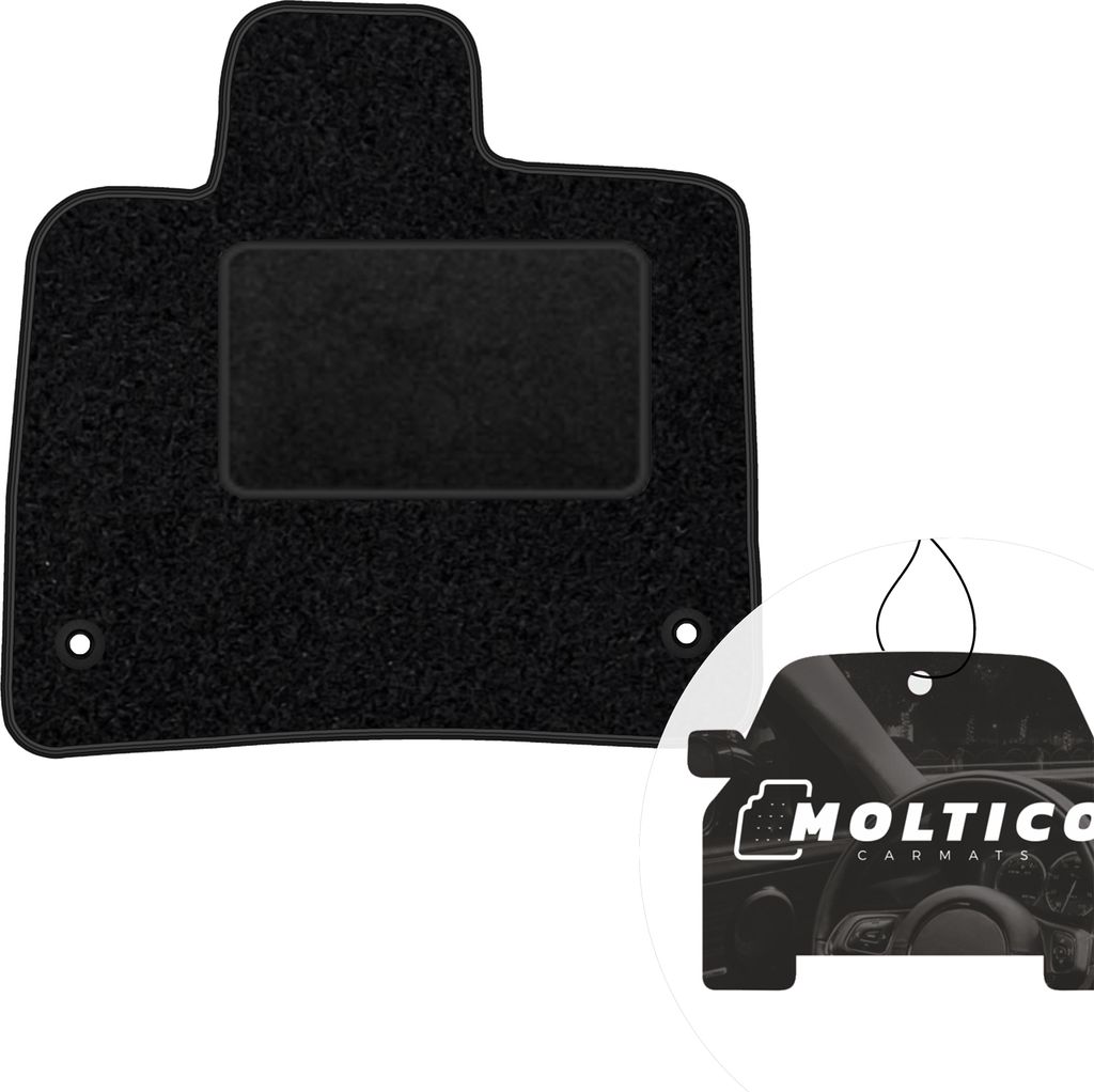 moto-MOLTICO Fahrer Fußmatte Auto Velours Fahrerseite Autoteppiche Schwarz Fahrermatte 1-teilig passend für Audi Q7 2006-2015