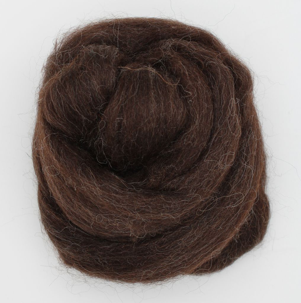 Masham Kammzug 50gr. Naturschwarz / Dunkelbraun zum filzen Produktbild 