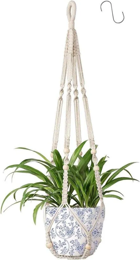 Suspension pour plantes intérieur en plastique durable déco bohème 90cm