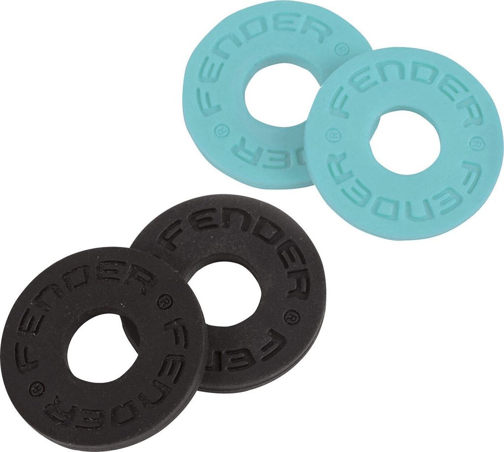 Fender Strap Blocks 4 PK 2 Strap Lock Black/Daphne Blue