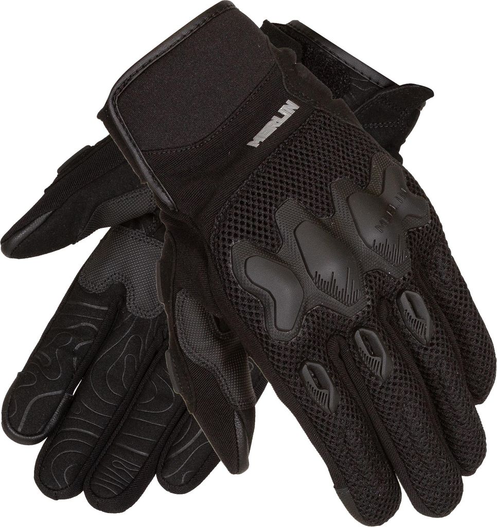 Merlin Airflow Trail Motorrad Handschuhe, schwarz, S