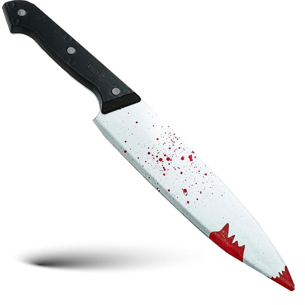 Täuschend Echt Fake Messer mit Blut ca. 34 cm als Produktbild 