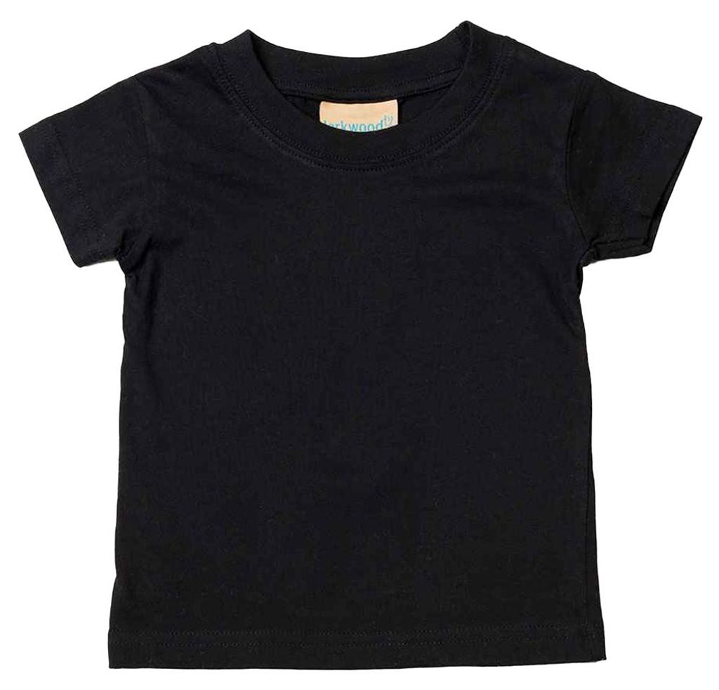 Larkwood - T-Shirt Rundhalsausschnitt für Baby LT5937 (92) (Schwarz)