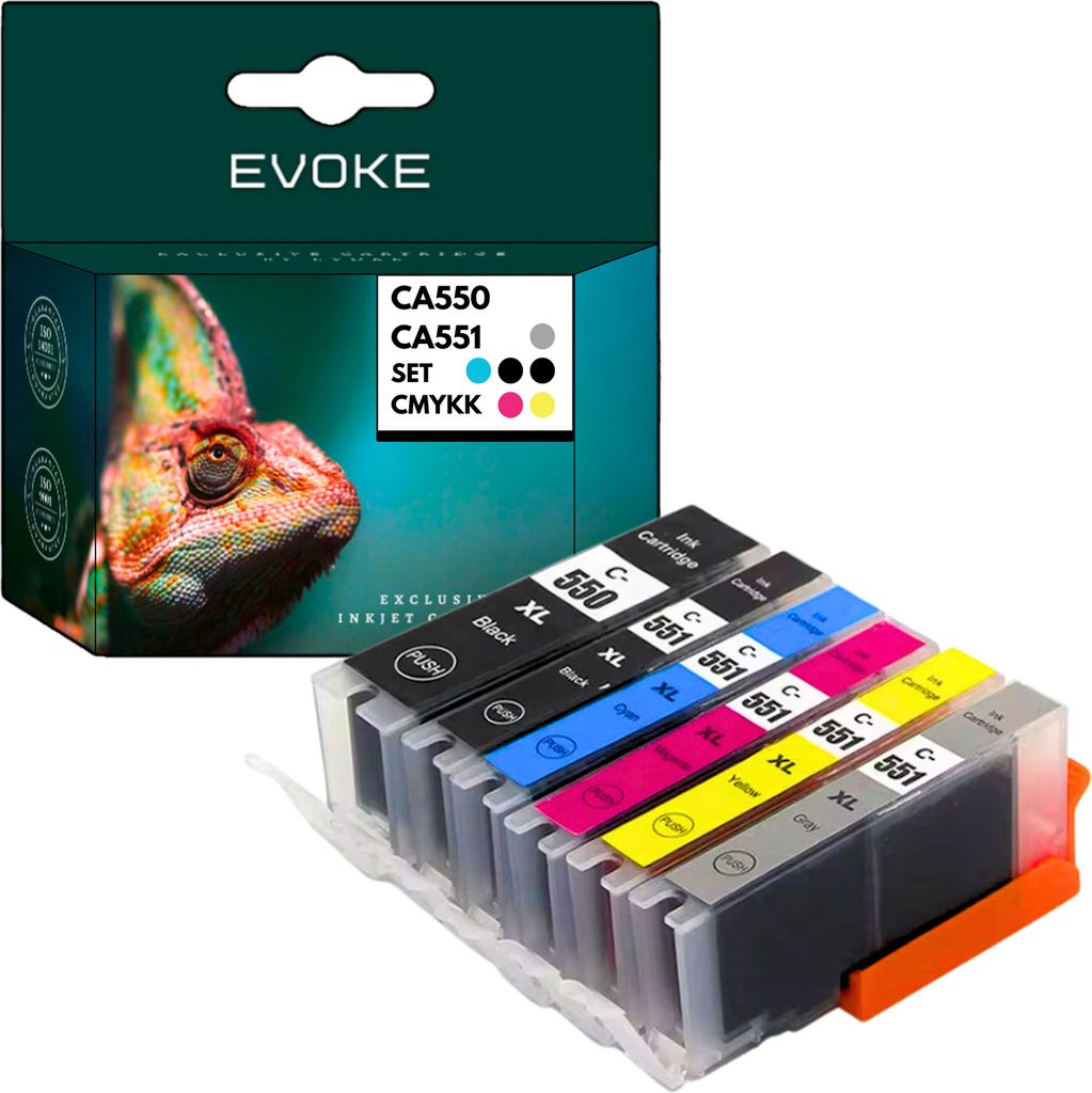 6x cartuccia d'inchiostro per Canon PGI-550 CL-551 XL | set Immagine del prodotto 