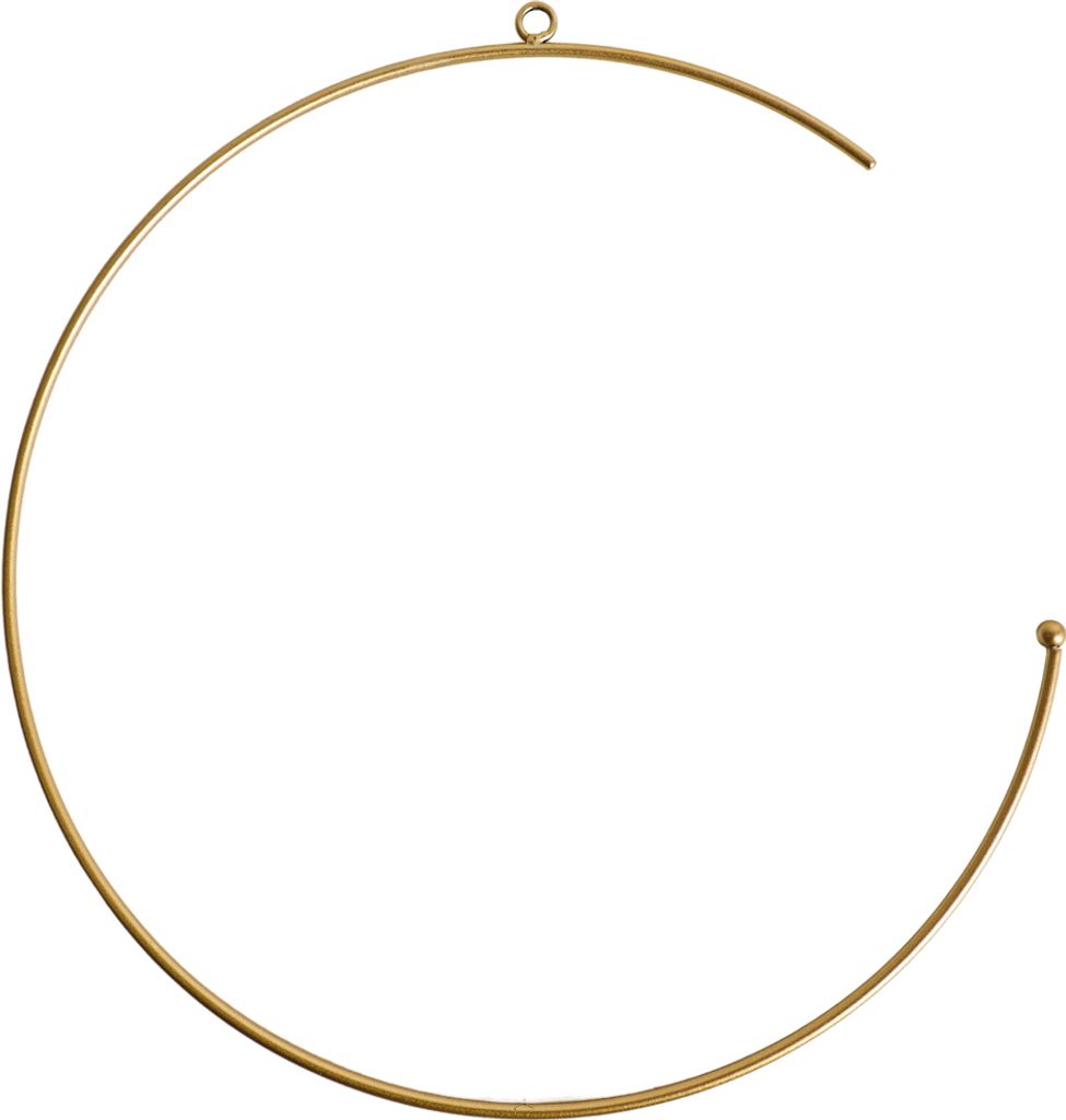 Metall Ring Drahtring Fensterdekoration offen gold Ø 50 cm