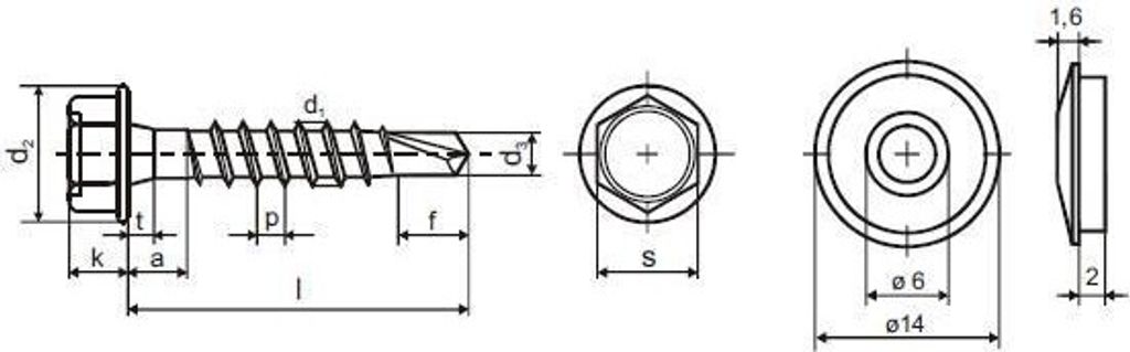 Dachfalz ohne EPDM 4,8 x 35 ZB rot
