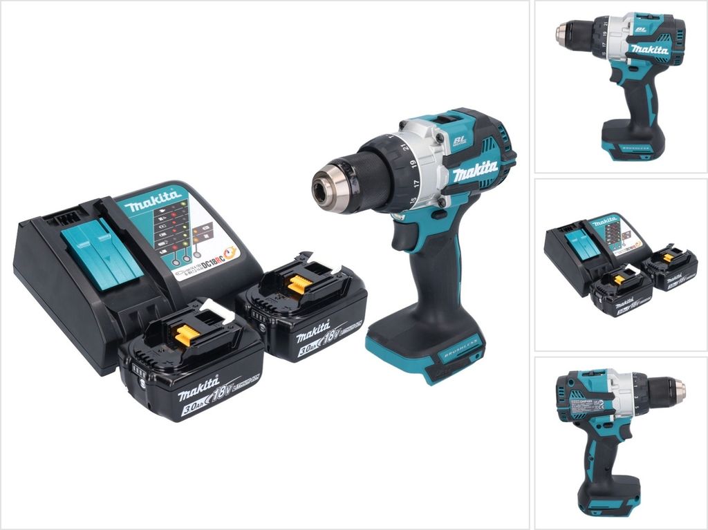 Makita DHP 489 RF Akku Schlagbohrschrauber 18 V 73 Nm Produktbild 