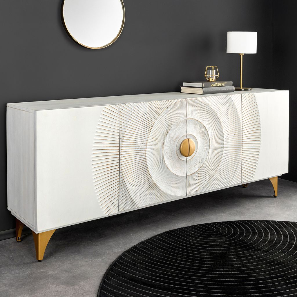 riess-ambiente Sideboard GOLDEN SUNSET 180cm weiß gold Produktbild 