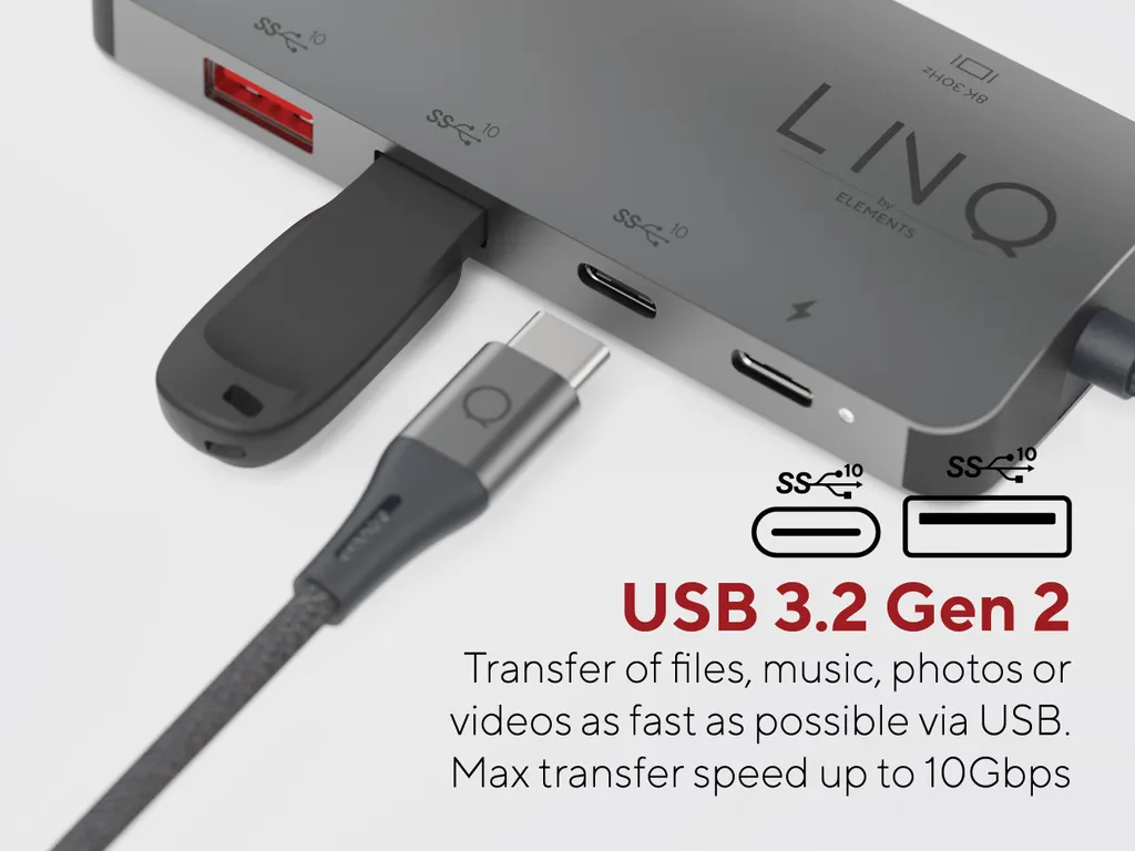 Adaptateur USB-C Vidéo 8K et Audio 7.1 avec Transfert Rapide 10 Gbps Pro