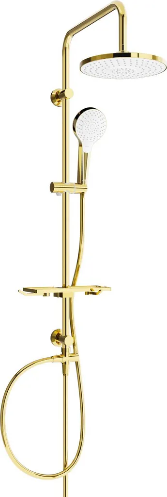 Ensemble de douche T05 au design or et blanc chic et moderne (798050593-50)