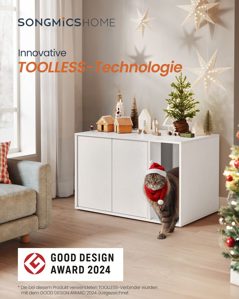 SONGMICS HOME Katzentoilette Push-to-Open Türen, Produktbild 2