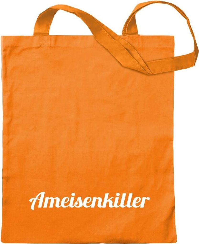 Kiwistar - Baumwolltasche - mandarin - Ameisenkiller - Tragetasche Stoffbeutel Umhängetasche Langer Henkel
