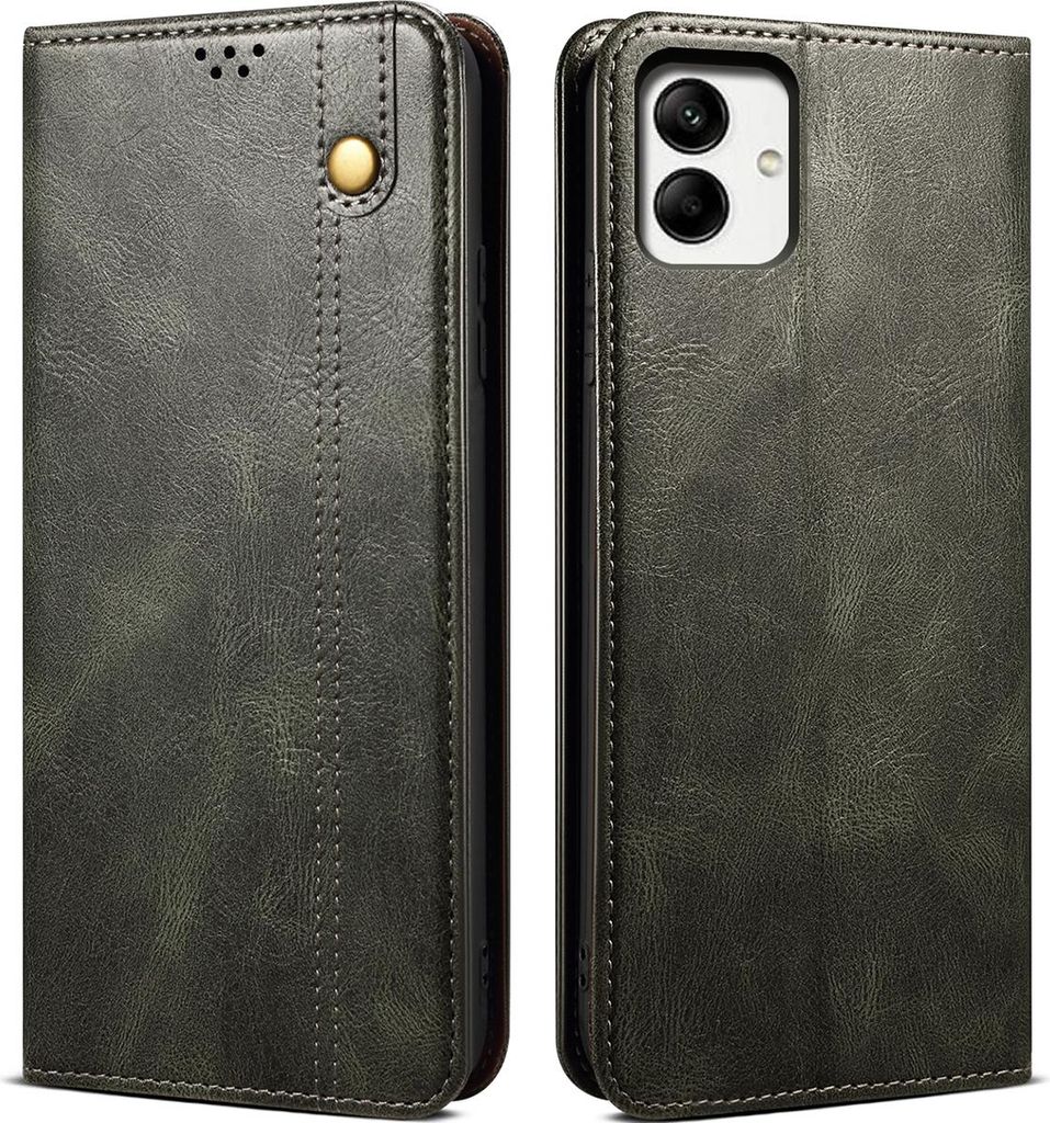 Hülle für Samsung Galaxy A07 Leder Brieftasche Schutzhülle mit Standfunktion Grün