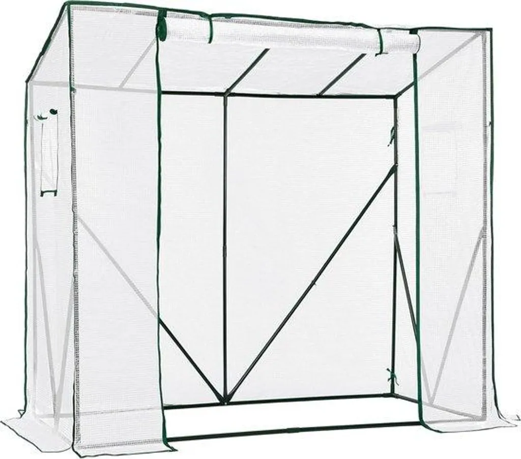 Serre pour tomates de 200 cm de long, protection météo film blanc PE