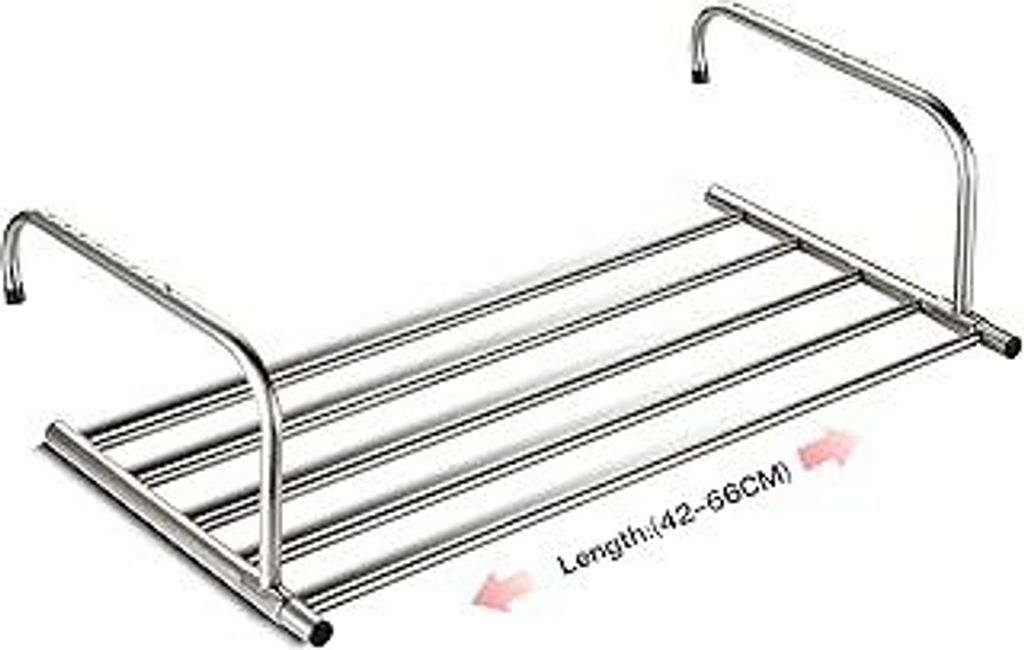 ANEWSIR Wäscheständer Ausziehbar Balkon-Wäschetrockner Klein, Handtuchhalter Heizkörper Wäscheständer Heizung Wäschetrockner Wand für Drinn...