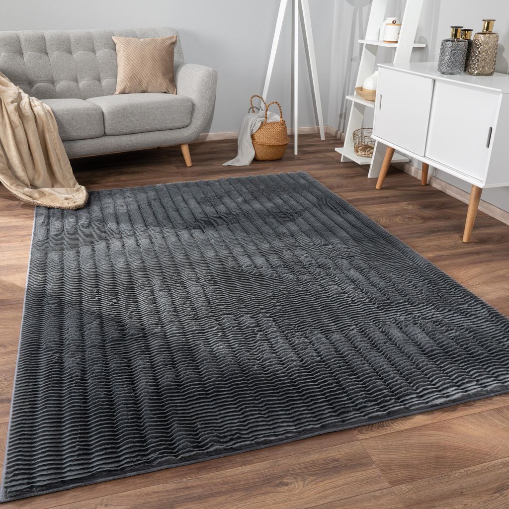 Teppich Bubble Wohnzimmer Schlafzimmer Hochflor Fell Geometrisches Design 3D Grösse 60x100 cm